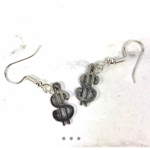 3 for $15 Money Sign Dangle Earrings - Picture 4 of 5